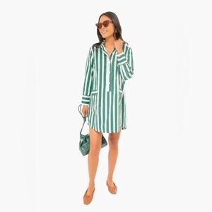 NWOT Tuckernuck Pomander Place Bradley Dress in Green & White Stripes